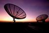 satellite dishes sunset 3x2