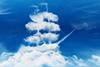 pirate ship cloud in sky 3x2