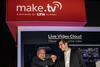 LTN’s Khan (left) and Make.TV’s Jacobi join forces at IBC