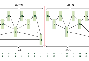 losed GOP coding structure with instantaneous decoding refresh (IDR) intra (I) picture and random access decodable leading (RADL) inter (B) pictures.