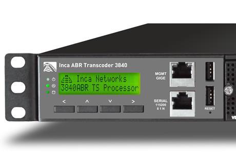 The Inca ABR Transcoder 3840 is a carrier-grade adaptive bitrate transcoder