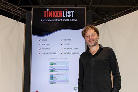 Erik Hauters in front of a Tinkerlist demonstration