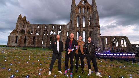 Coldplay at Whitby Abbey - Credit BBC