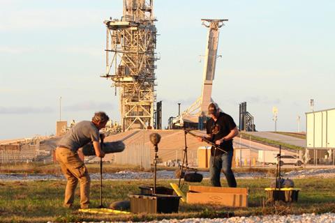 Rebuilt: Lee, Iatrou Morgan and Fasal set up dozens of mics to record SpaceX’s Falcon Heavy launch last year