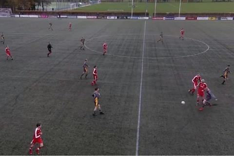 Showcase: AI tech collaboration was demonstrated during a match between the Ajax and Bayern Munich youth teams