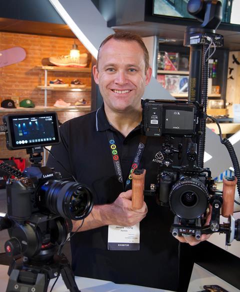Jeromy Young with the Ninja V-equipped Panasonic and Nikon cameras