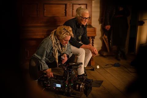 Wegner with Jane Campion on set of The Power of the Dog