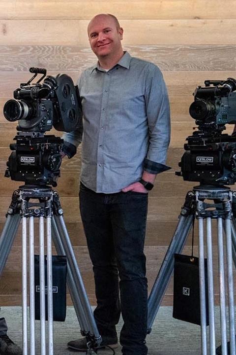 Brad Wilson, Keslow Camera VP Business Development, with some Arri cameras