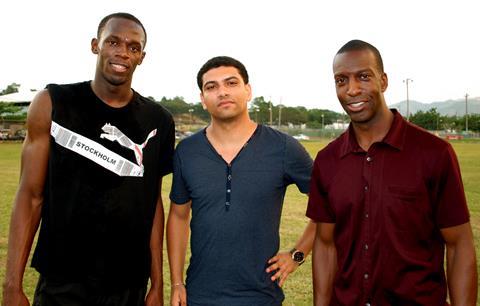 Usain Bolt, Leon Mann and Michael Johnson