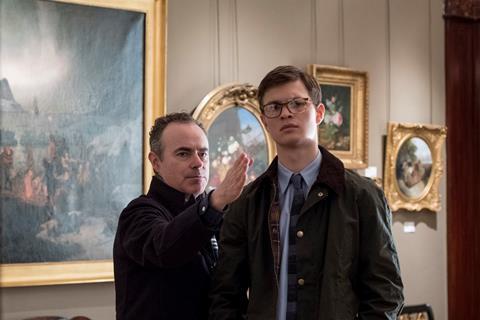 John Crawley and Ansel Elgort on The Goldfinch set in The Met