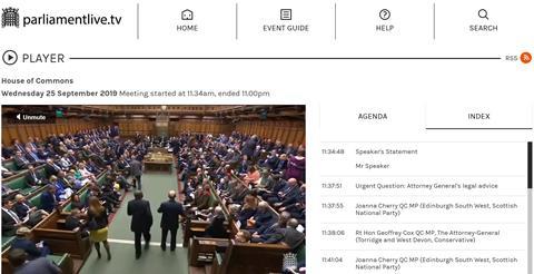 Parliament TV grab