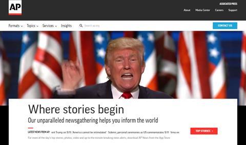 Ap homepage trump