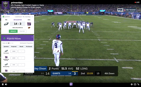 Twitch NFL screenshot