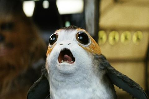 A Porg from Star Wars: The Last Jedi