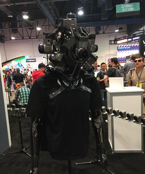 Radiant images axa pov rig with z cam cameras on the z cam stand at nab v2
