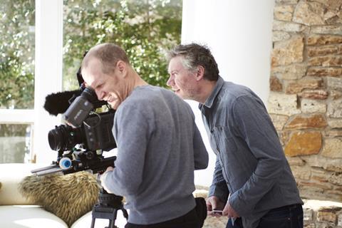 Director Kevin Macdonald, right, on shoot