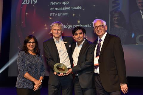 IBC Awards ETV Bharat from India, winning IBC2019 content delivery award