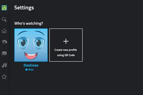 Oxagile 1. Profile settings add new Smart TV UI