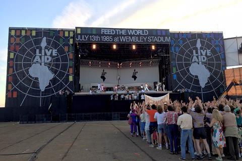 Recreated at Bovingdon: Live Aid stage