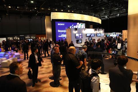 Attendees at nab 2018 innovative tech on the show floor