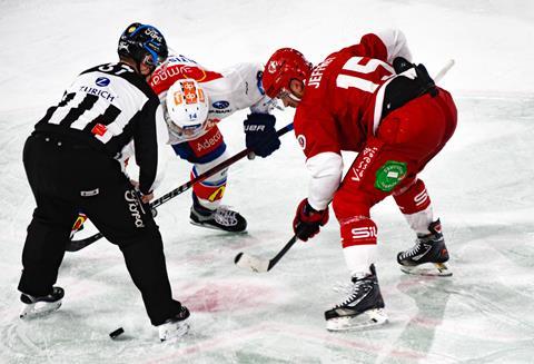 Face-off: The truck debuted at a Swiss National Hockey League match last year
