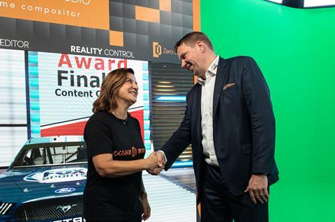 (L-R) Tijen Armagan, CEO, Zero Density, discusses the strategic partnership with Antti Lau-rila, global sales director, Broadcast Solutions