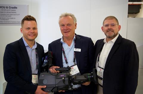 (L-R):Ben Murphy, Rene Heuber and Alan Henry with the LDX-86N camera