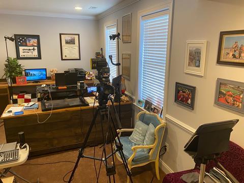 Adam Longo WUSA9-TV home studio set up