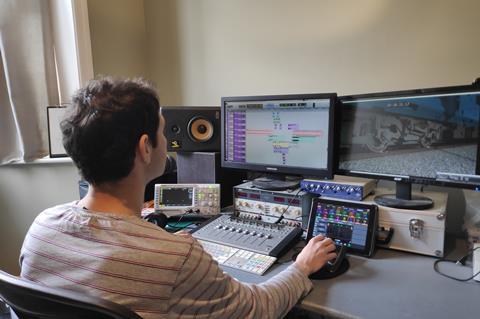 A dubbing mixer working at home for Envy