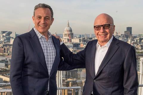 Disney's Bob Iger with Sky's Rupert Murdoch